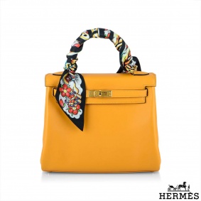 Herms Kelly 25cm HSS Jaune Dor GHW Handbag
